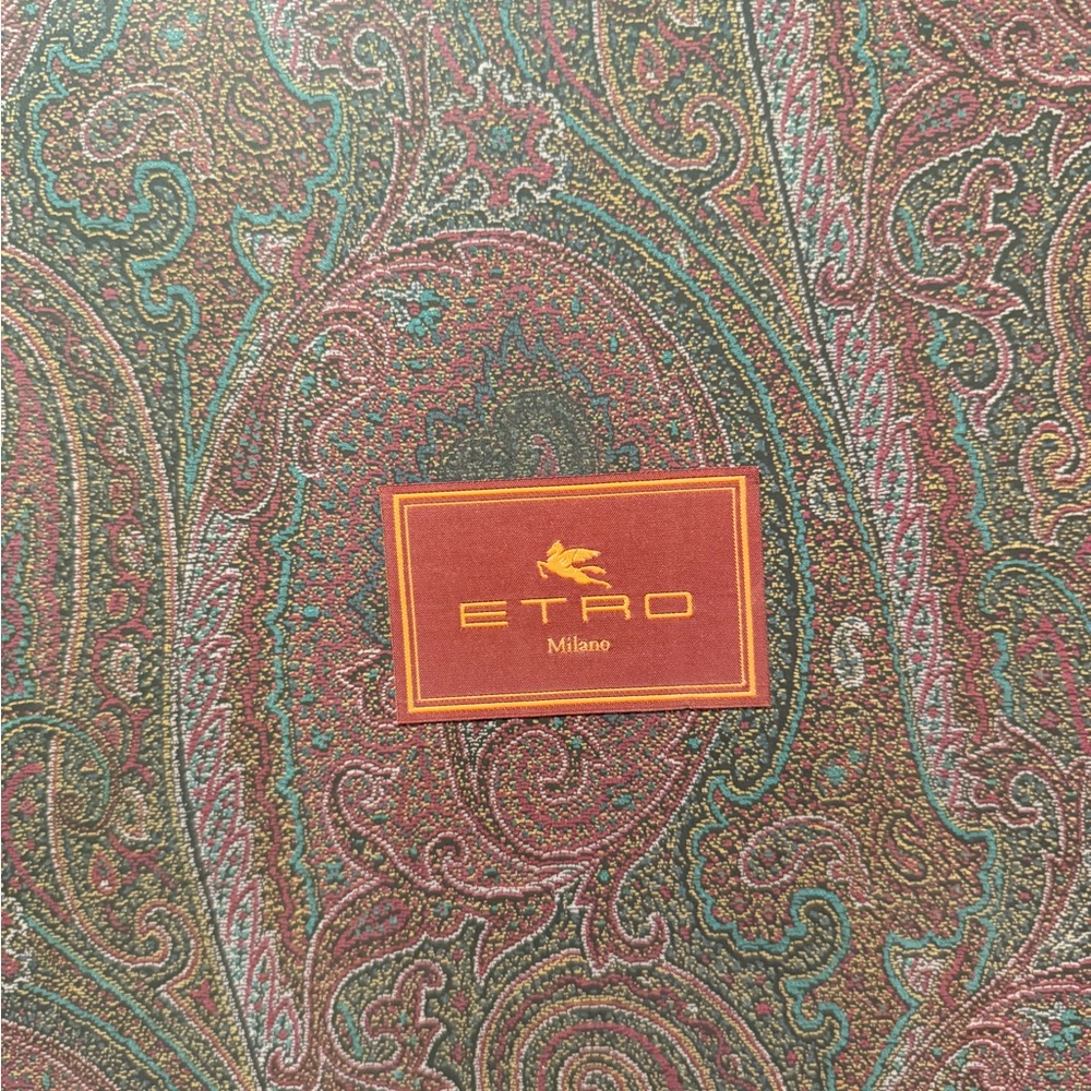 Etro Red and Brown Paisley Shoe Box
